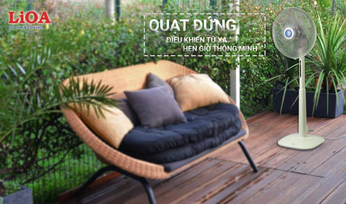 Nguồn gió mát lành từ quạt đứng siêu bền của LiOA