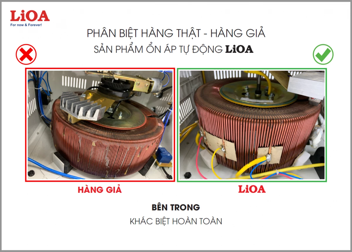Phân biệt ổn áo LiOA – Hàng thật và hàng giả