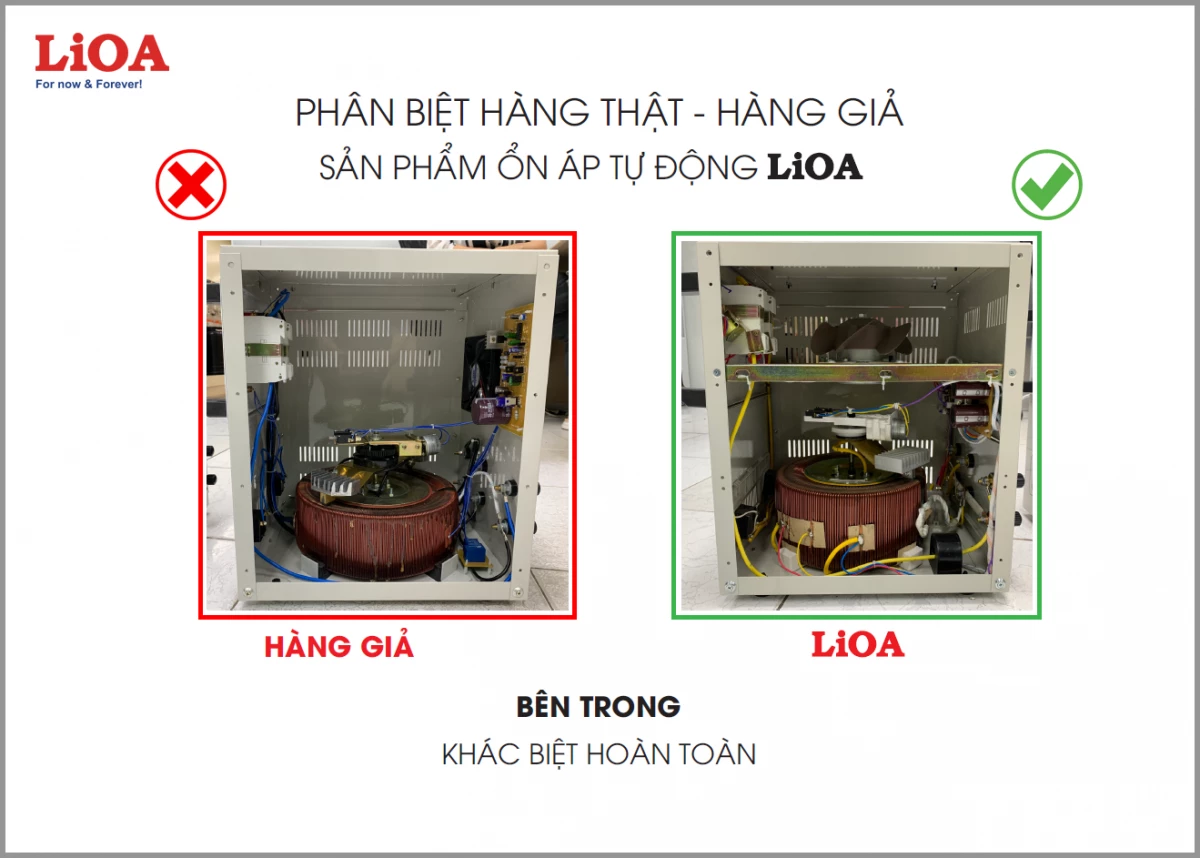 Phân biệt ổn áo LiOA – Hàng thật và hàng giả