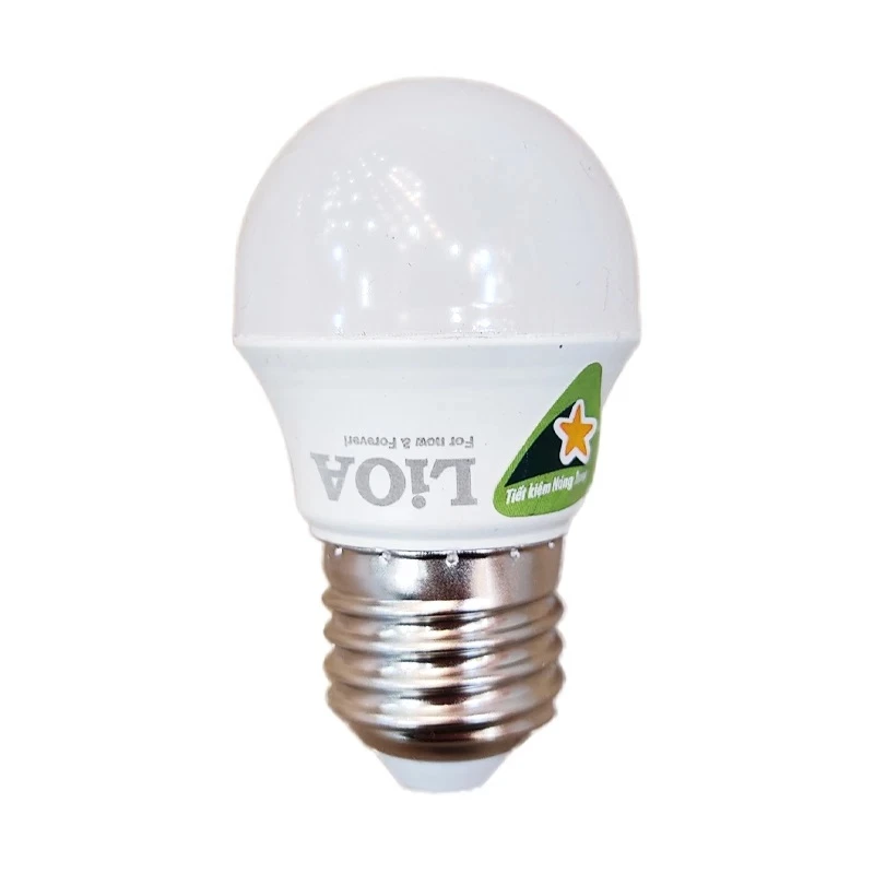 Bóng LED BULB tản nhiệt nhôm-nhựa LiOA mã E27 - Ánh sáng trắng/vàng - chip LED Hàn Quốc