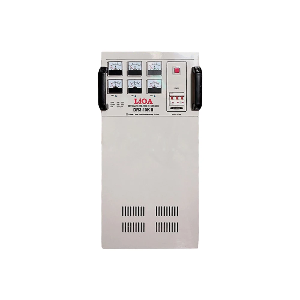 Ổn áp LiOA 3 pha DR3-10KII | Điện áp vào 160V–430V, ra 380/200V