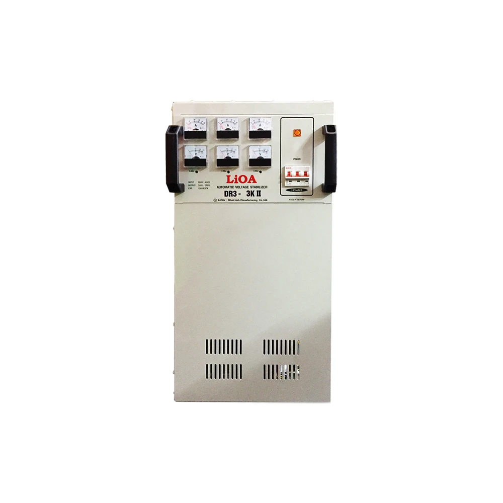 Ổn áp LiOA 3 pha DR3-3KII | Điện áp vào 160V–430V, ra 380/200V