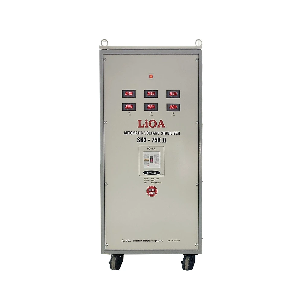 Ổn áp LiOA 3 pha SH3-75KII | Điện áp vào 260V–430V, ra 380V